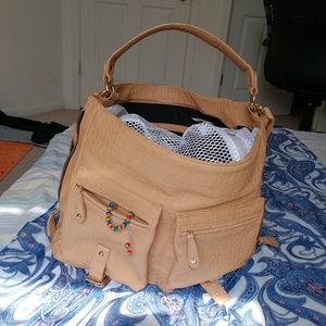 Faux leather travel bag